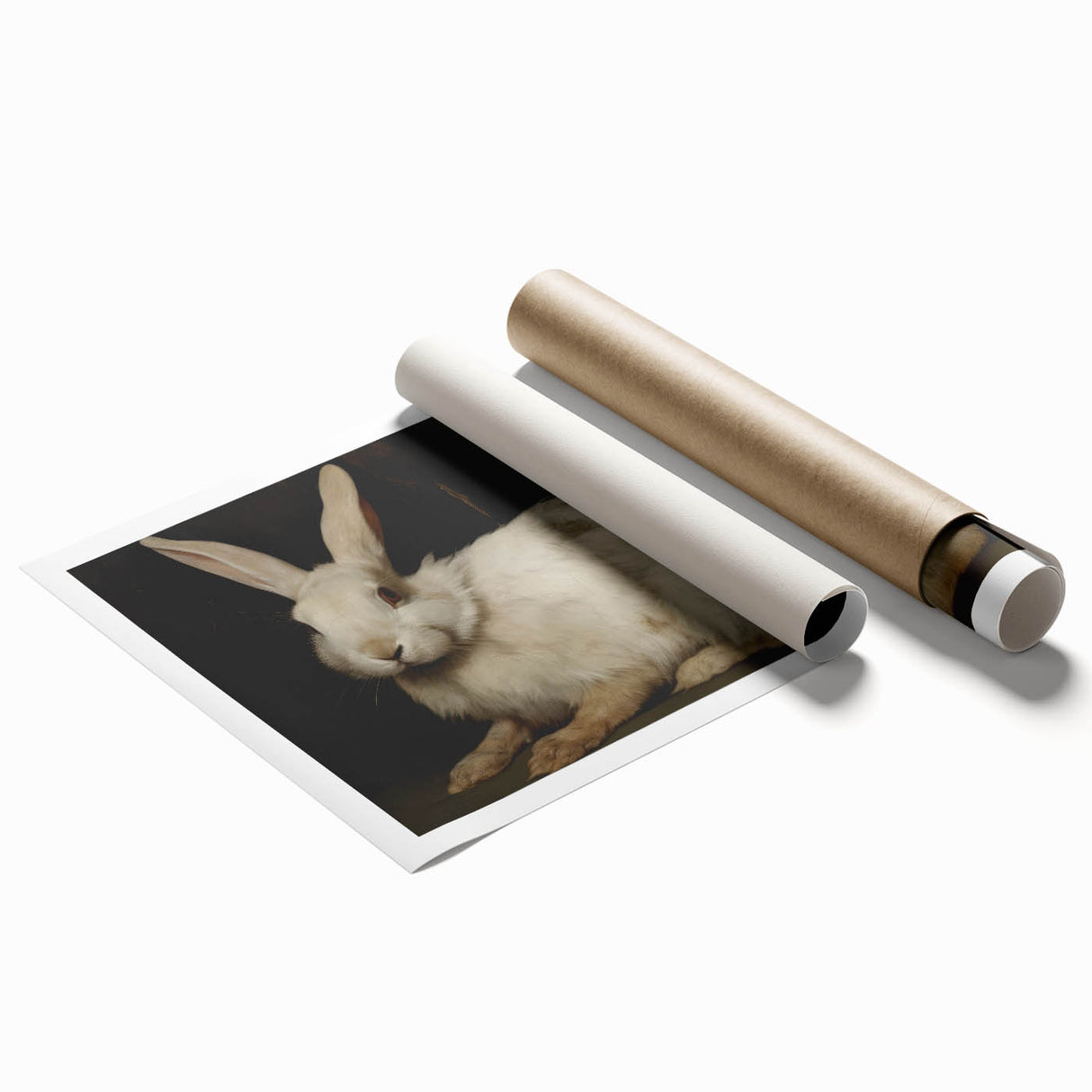 Vintage Animal Art: Majestic Rabbit – Retro Wildlife Illustration