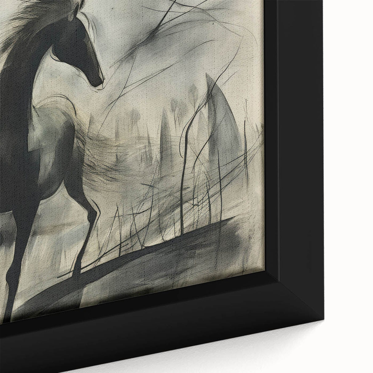 Vintage Animal Art: Abstract Horses – Retro Wildlife Illustration