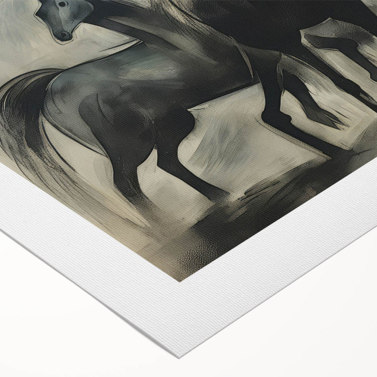 Vintage Animal Art: Abstract Horses – Retro Wildlife Illustration