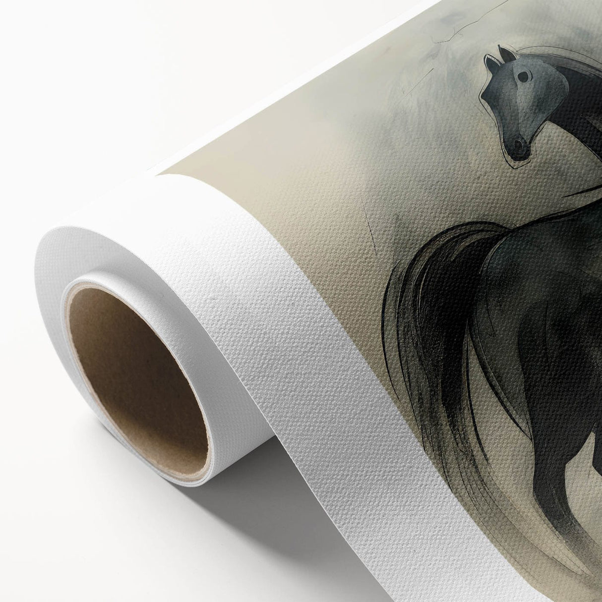 Vintage Animal Art: Abstract Horses – Retro Wildlife Illustration