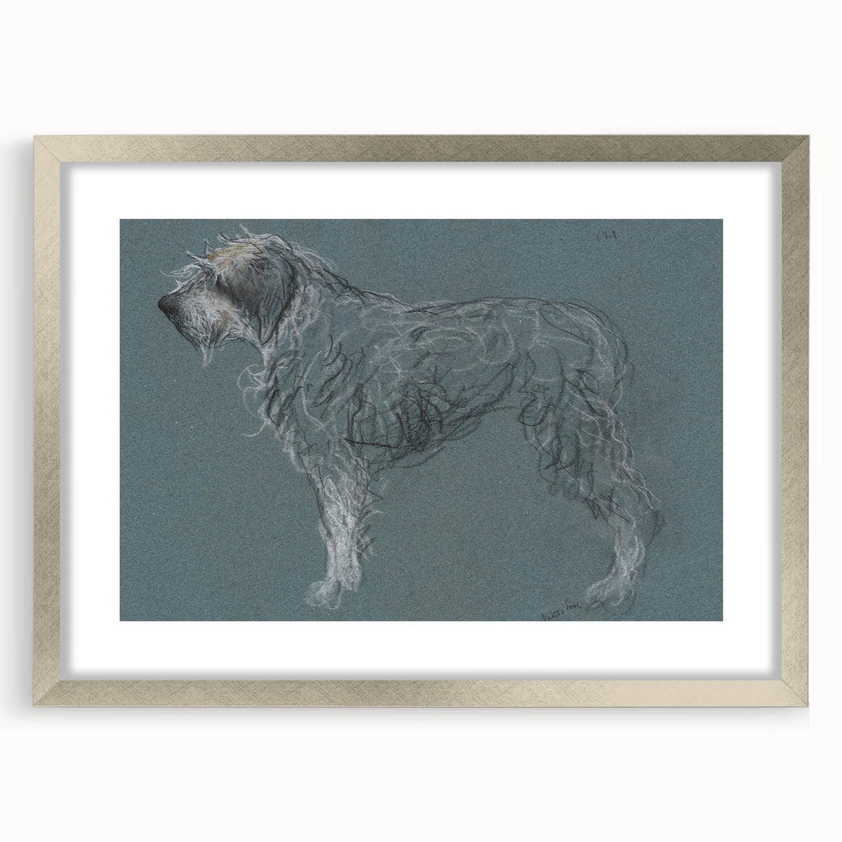 Vintage Animal Art – Sketch of a Dog in Classic Retro Illustration