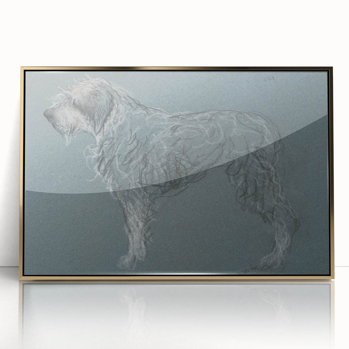 Vintage Animal Art – Sketch of a Dog in Classic Retro Illustration