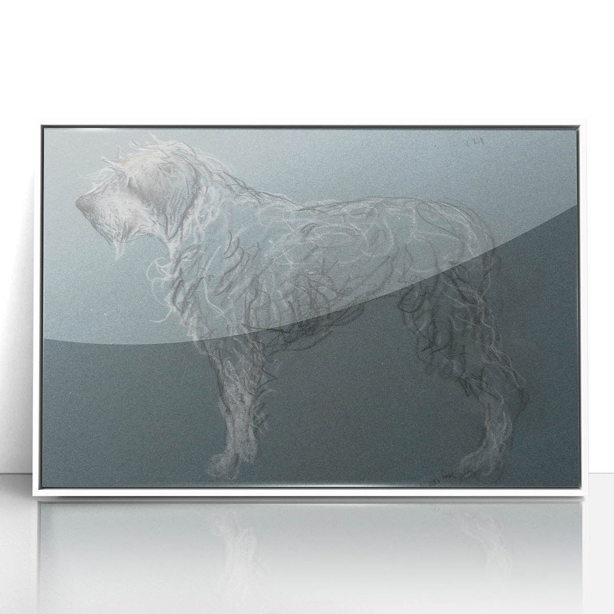 Vintage Animal Art – Sketch of a Dog in Classic Retro Illustration