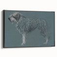 Vintage Animal Art – Sketch of a Dog in Classic Retro Illustration