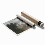 Vintage Animal Art: Dog in Scenic Landscape | Antique Wildlife Prints