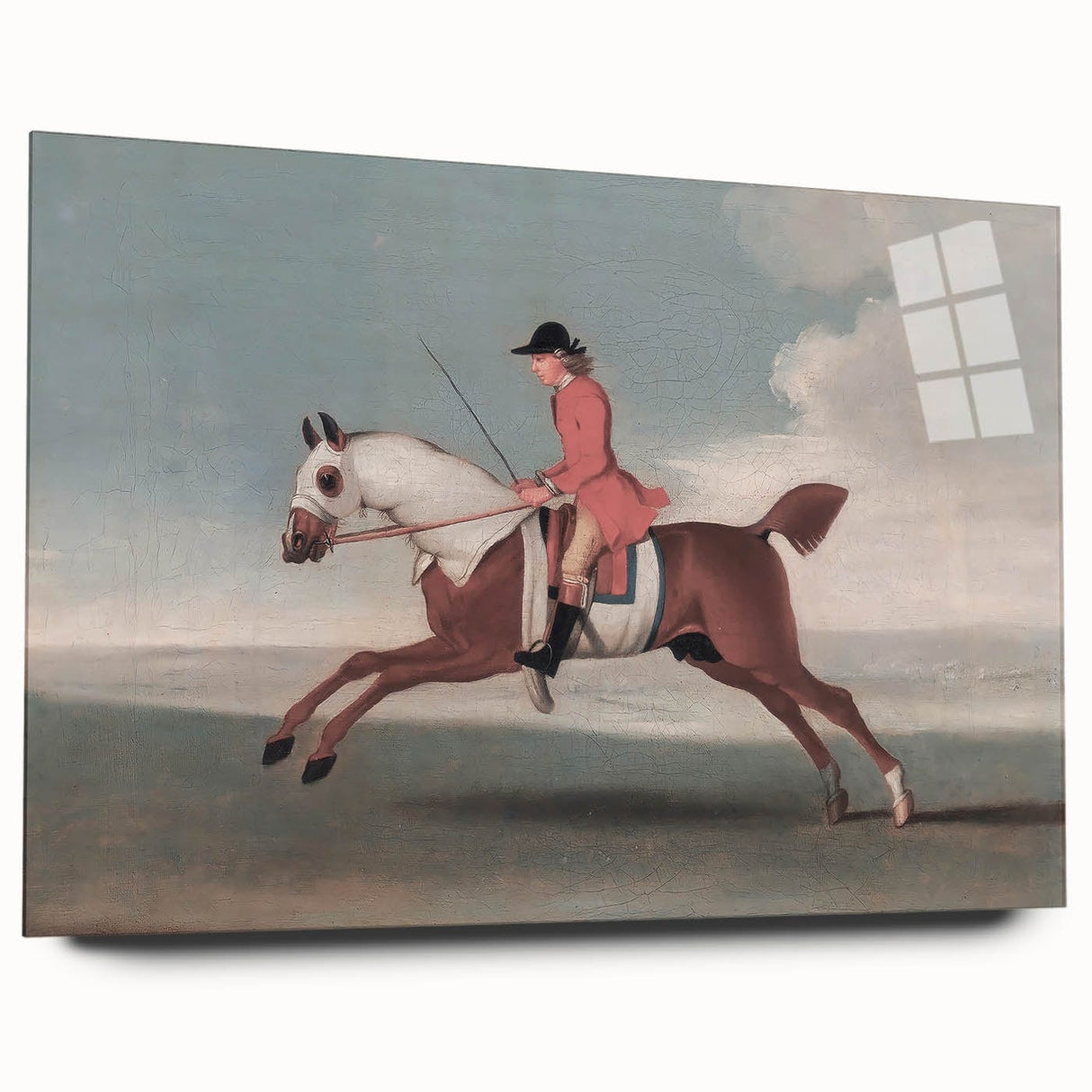 Vintage Animal Art: Rider on Horse – Retro Wildlife Illustration