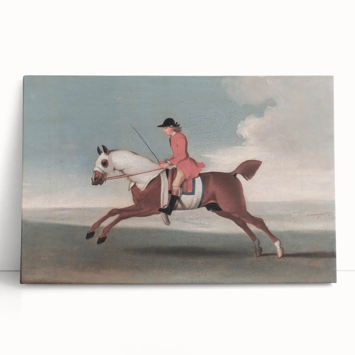 Vintage Animal Art: Rider on Horse – Retro Wildlife Illustration