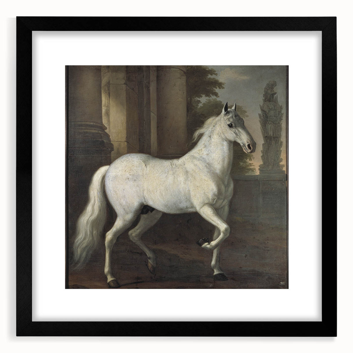 Vintage Animal Art - Classic White Horse Antique Wildlife Prints