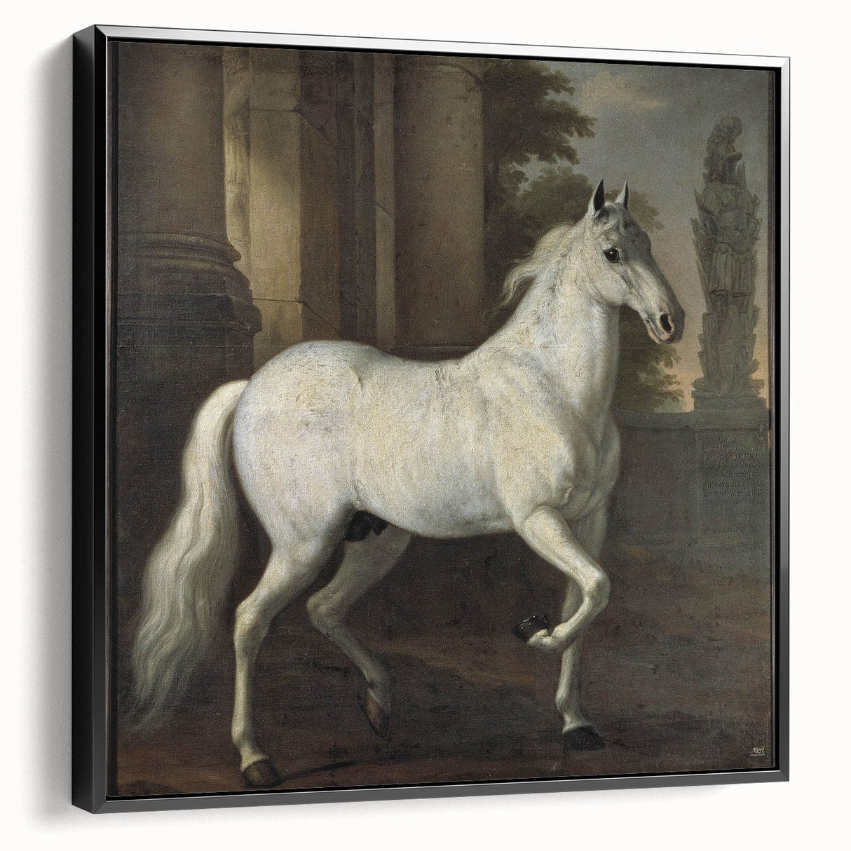 Vintage Animal Art - Classic White Horse Antique Wildlife Prints