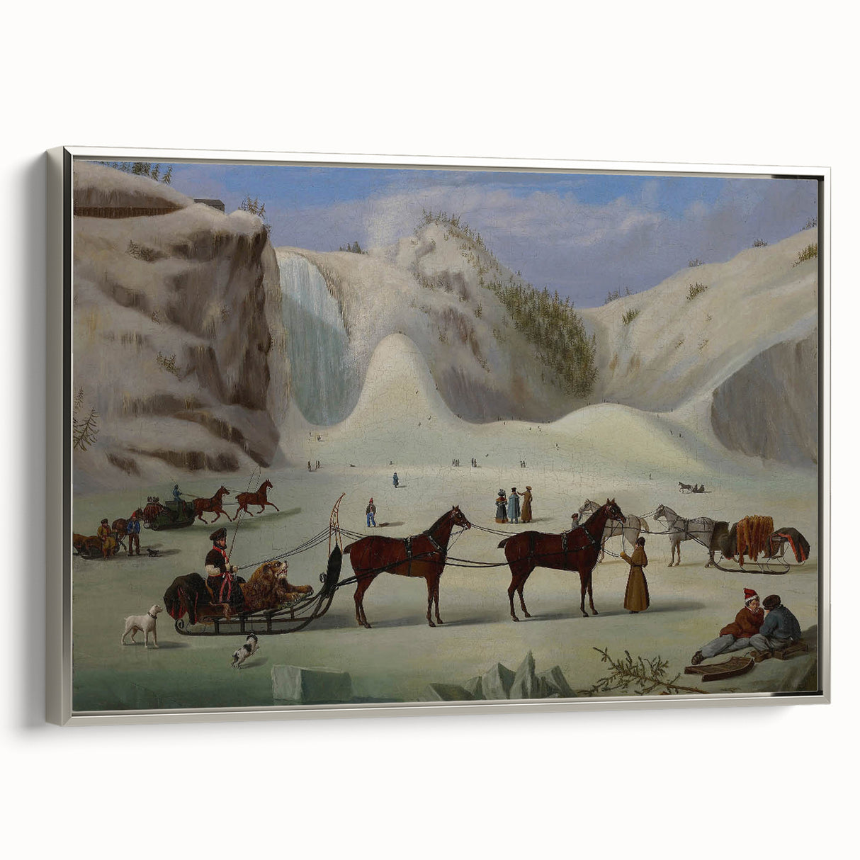 Vintage Animal Art - Horses in Winter Antique Wildlife Print