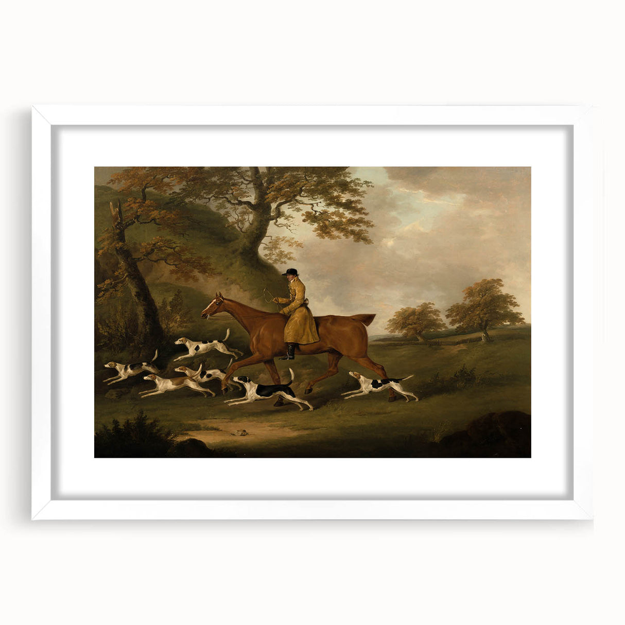 Vintage Animal Art: Hunter with Dogs – Antique Wildlife Print