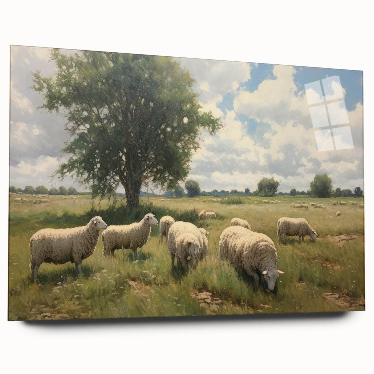 Vintage Animal Art - Timeless Sheep in Pastoral Landscape