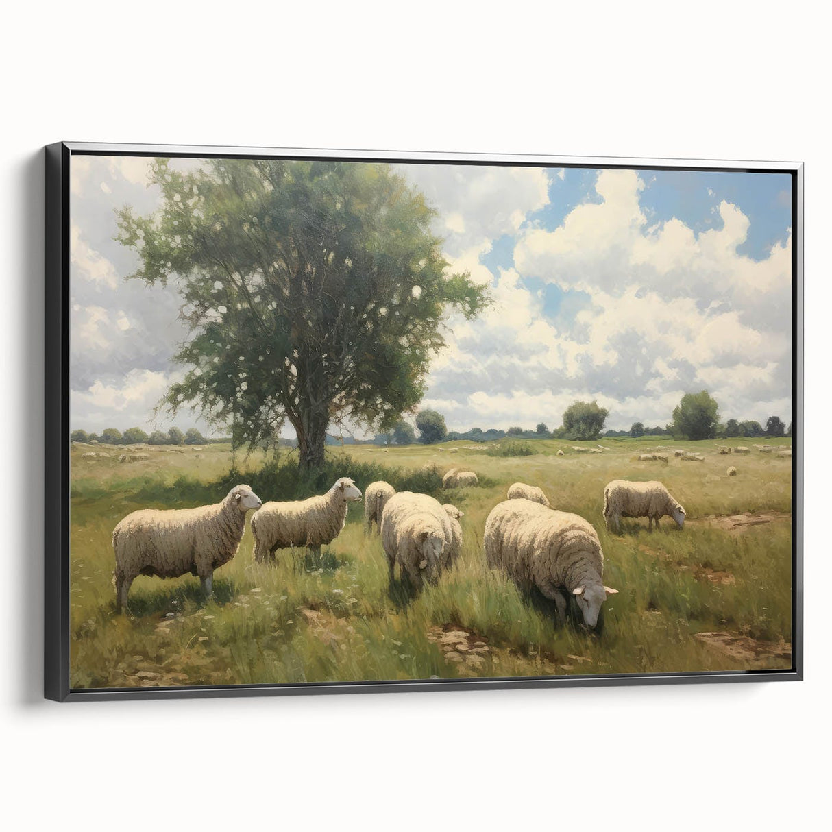 Vintage Animal Art - Timeless Sheep in Pastoral Landscape