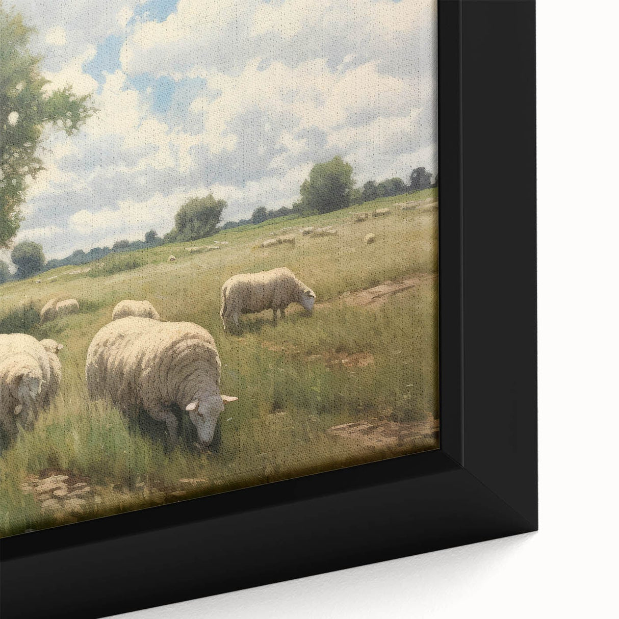 Vintage Animal Art - Timeless Sheep in Pastoral Landscape
