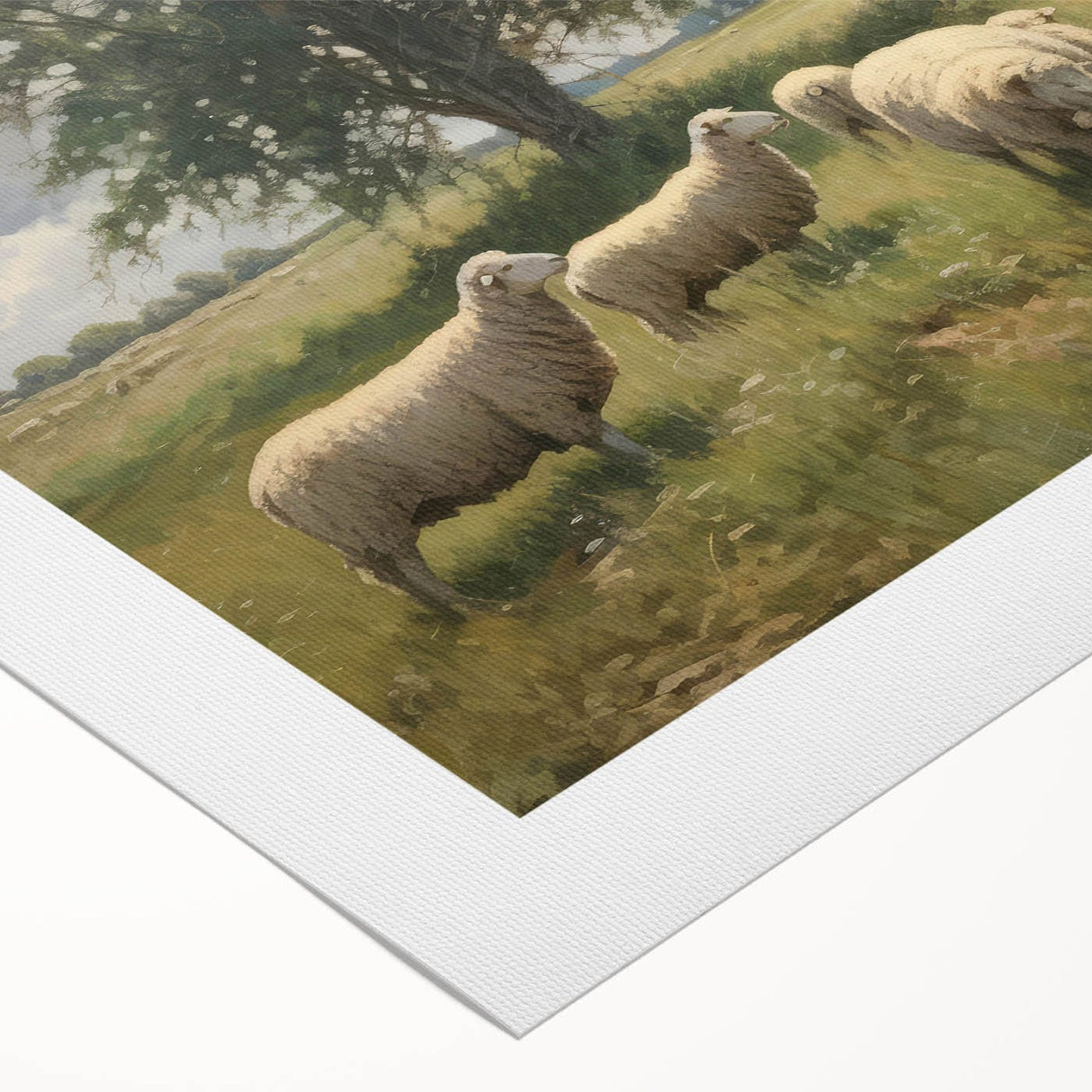 Vintage Animal Art - Timeless Sheep in Pastoral Landscape