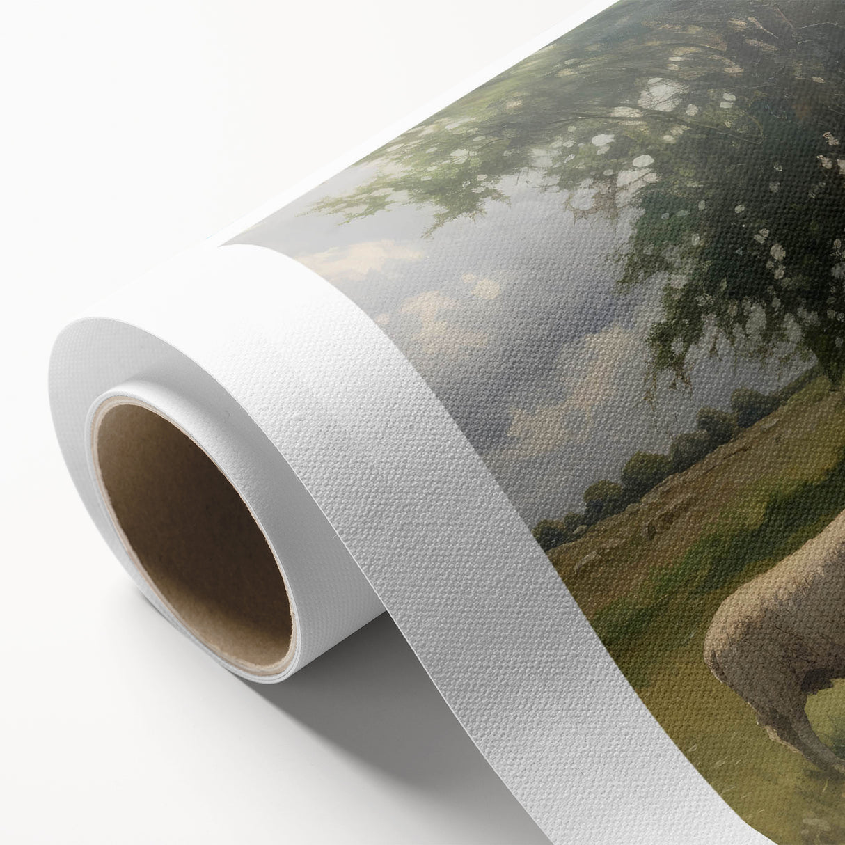Vintage Animal Art - Timeless Sheep in Pastoral Landscape