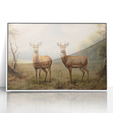 Vintage Animal Art - Majestic Deer in Serene Landscape