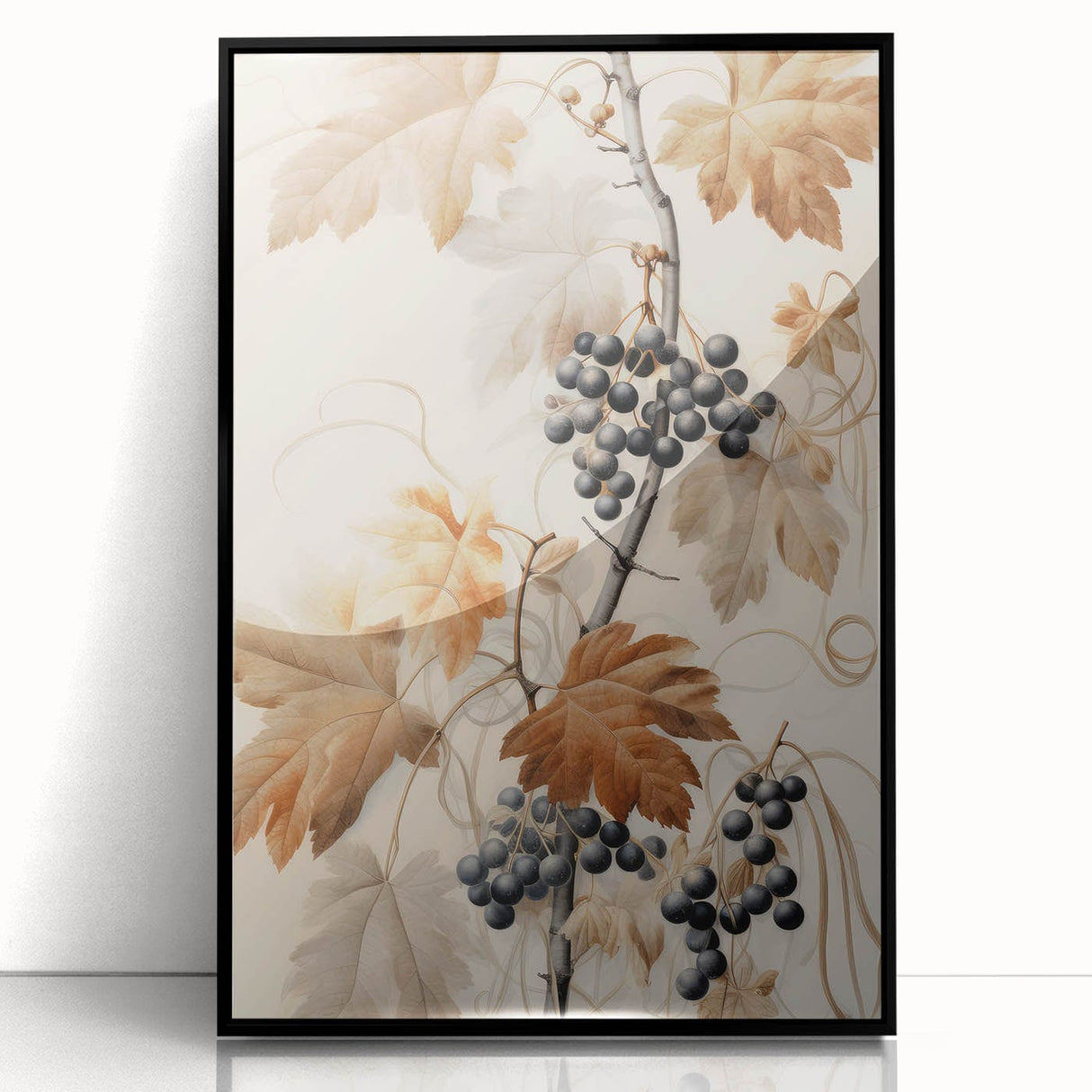 Vintage Botanical Art Prints – Antique Grapevine Floral Illustration