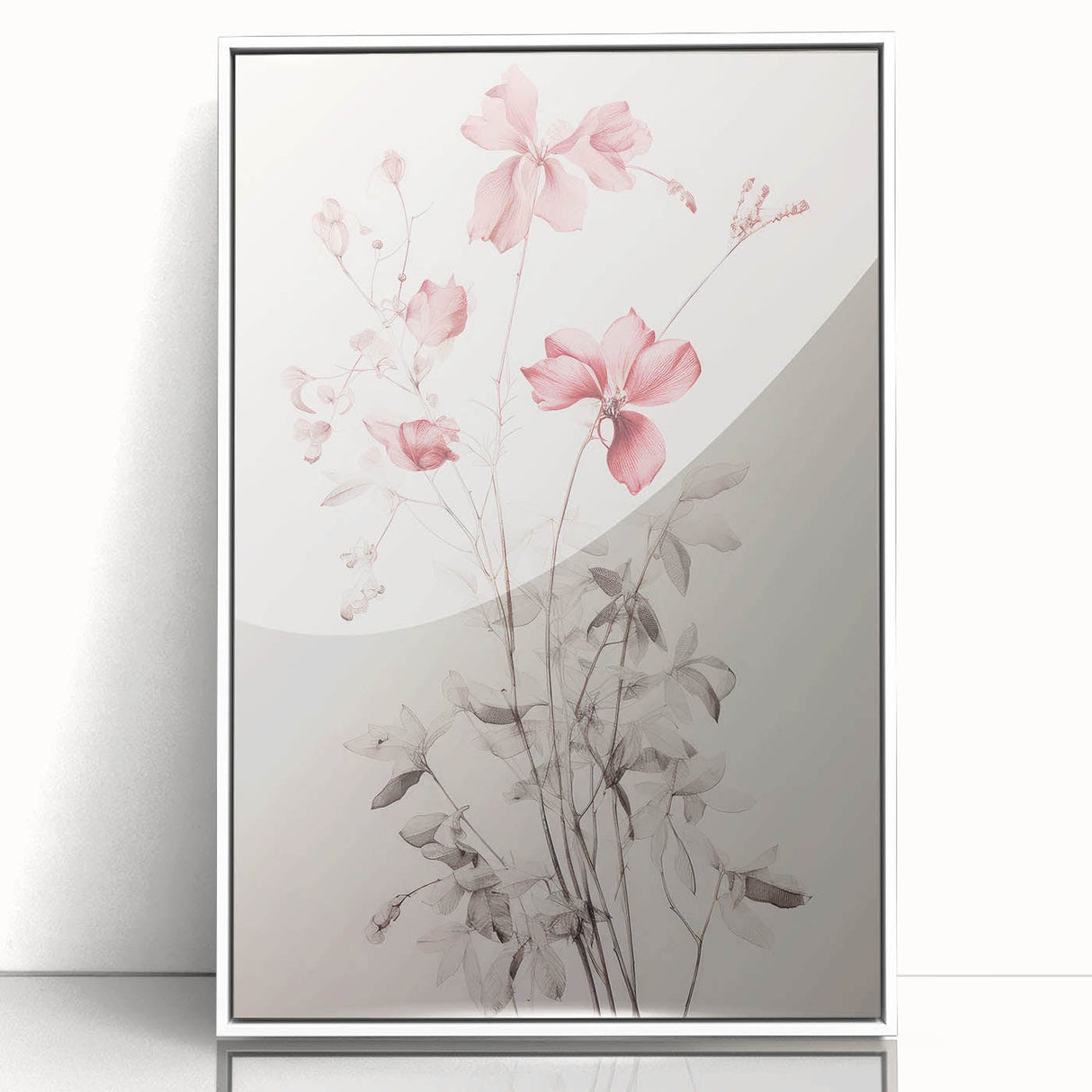 Vintage Botanical Art Prints – Soft Pink Floral Illustration