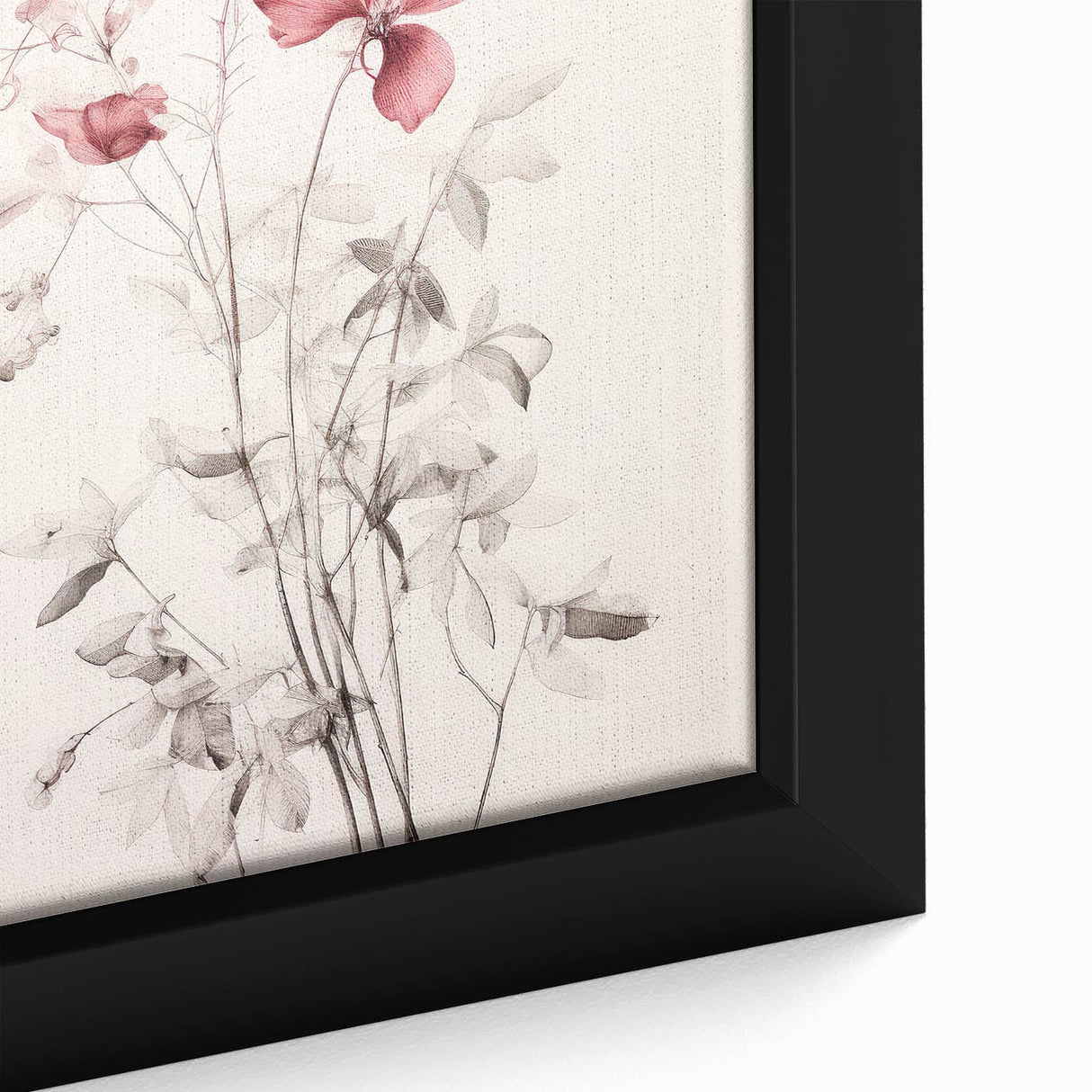 Vintage Botanical Art Prints – Soft Pink Floral Illustration