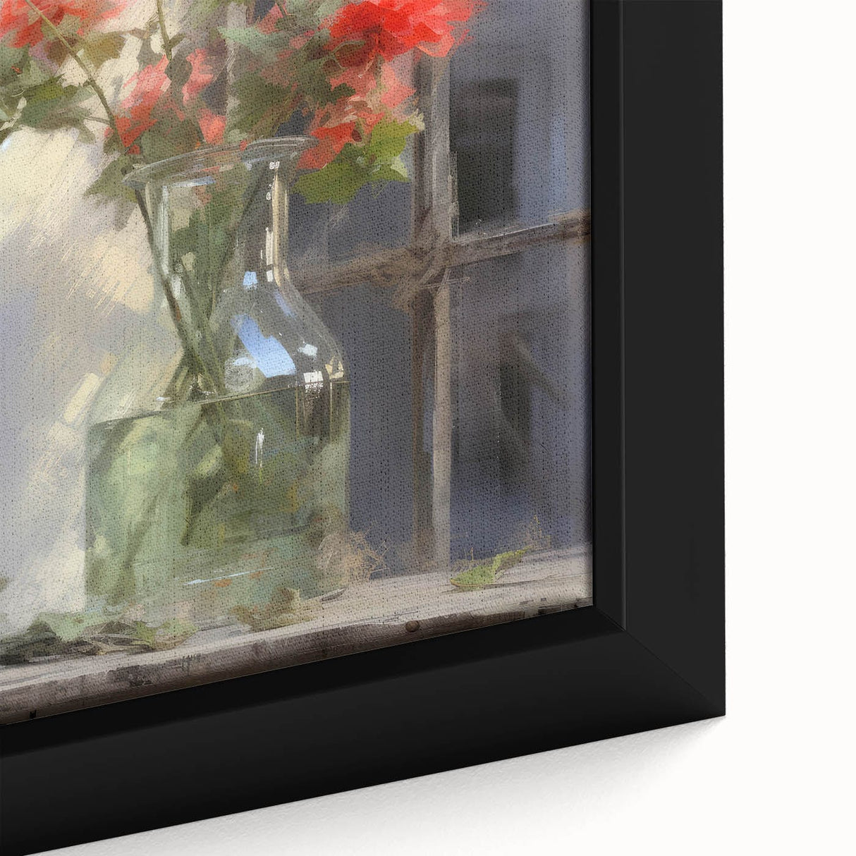 Vintage Botanical Art Prints – Red Flowers in Vase Illustration