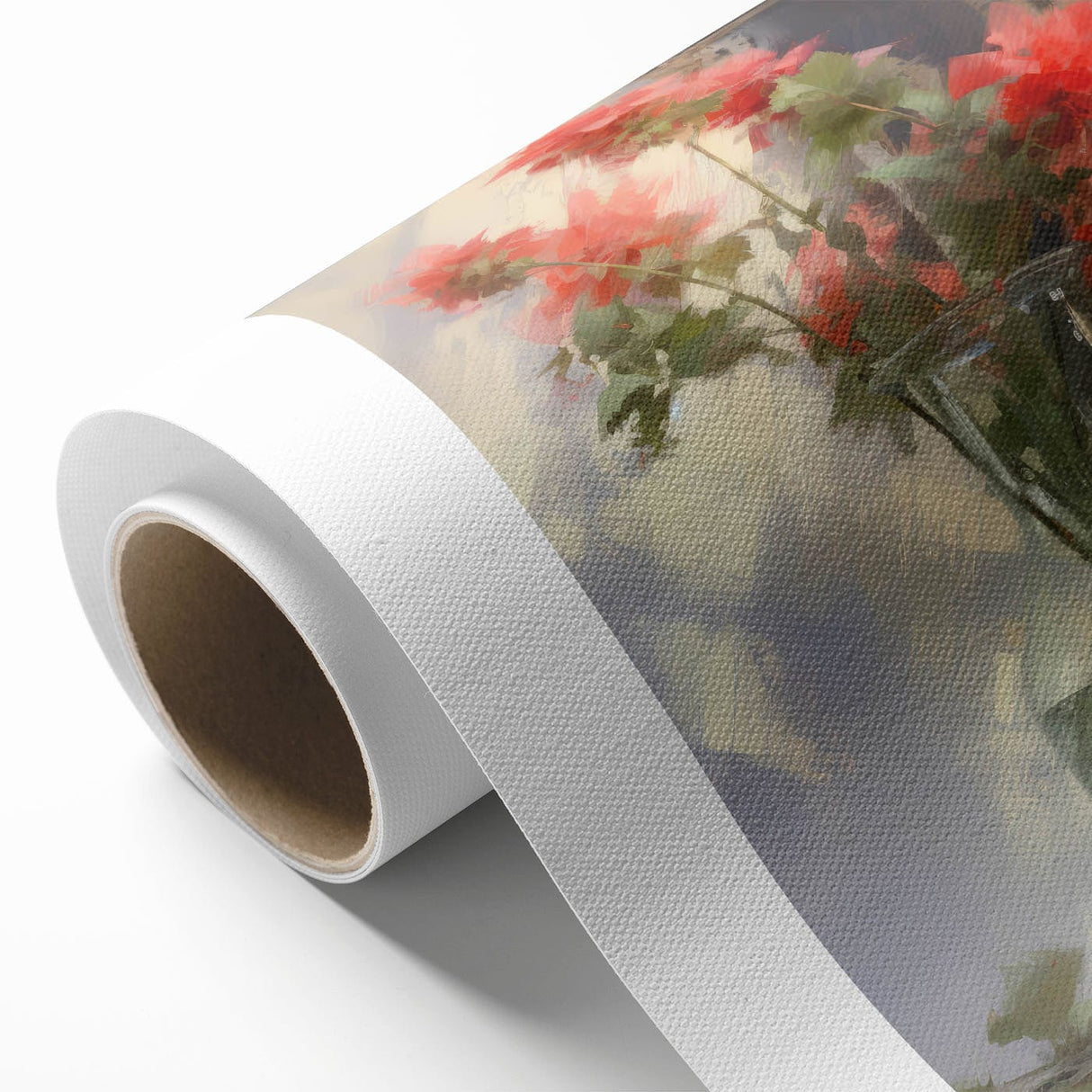 Vintage Botanical Art Prints – Red Flowers in Vase Illustration