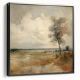 Vintage Botanical Art Print - Serene Landscape with Tree – Framed