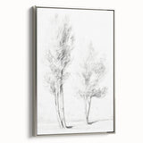 Vintage Botanical Art Prints – Pencil Drawing of Trees – Elegant Wall Art