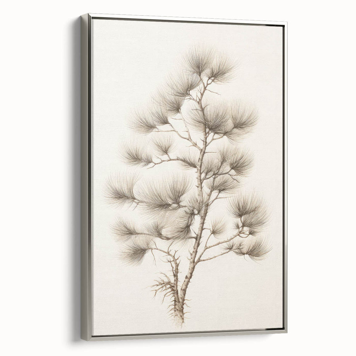 Vintage Botanical Art Prints – Pine Tree Illustration – Elegant Wall Art