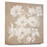 Vintage Botanical Art Print - Soft White Flowers – Framed