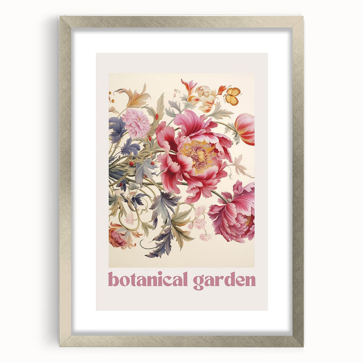 Vintage Botanical Art Prints: Peony Botanical Garden
