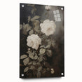 Vintage Botanical Art Prints: White Roses in Bloom