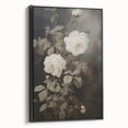 Vintage Botanical Art Prints: White Roses in Bloom