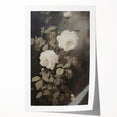 Vintage Botanical Art Prints: White Roses in Bloom