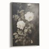 Vintage Botanical Art Prints: White Roses in Bloom