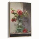 Vintage Botanical Art Prints: Vase of Red and Pink Flowers