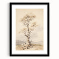 Vintage Botanical Art Prints – Solitary Tree Illustration