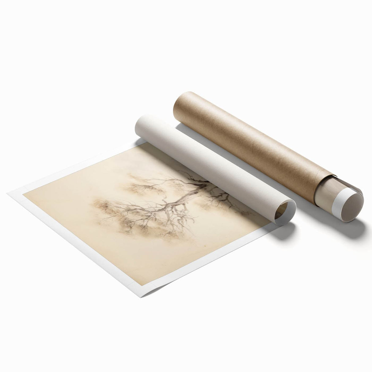 Vintage Botanical Art Prints – Solitary Tree Illustration