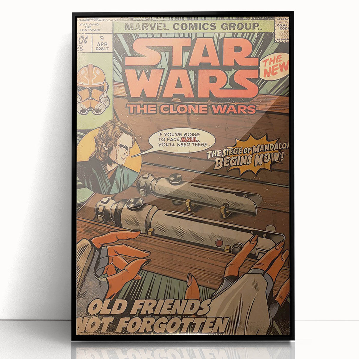 Vintage Comics Wall Art – Star Wars Clone Wars Retro Poster