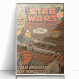 Vintage Comics Wall Art – Star Wars Clone Wars Retro Poster