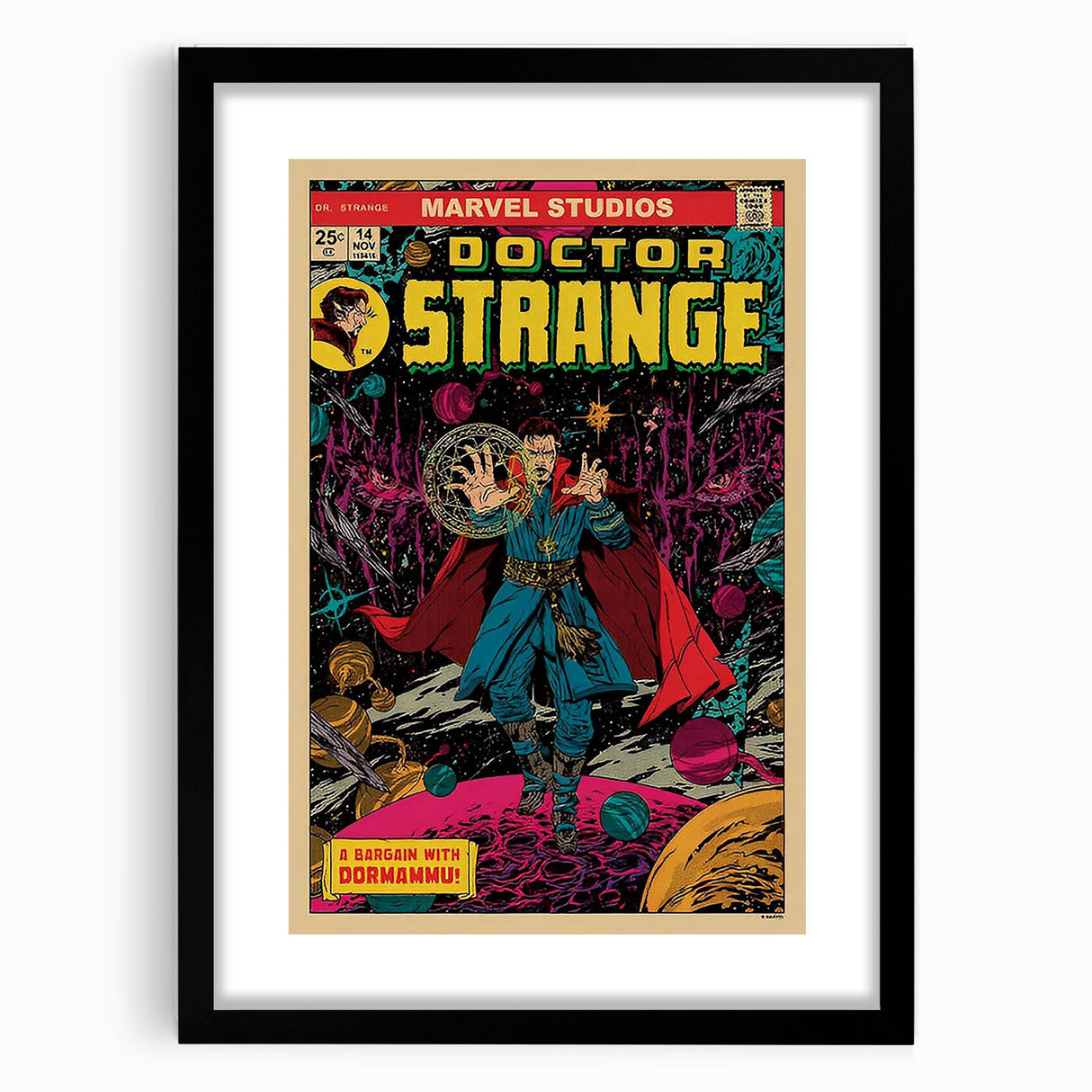 Vintage Comics Wall Art – Doctor Strange Retro Superhero Poster