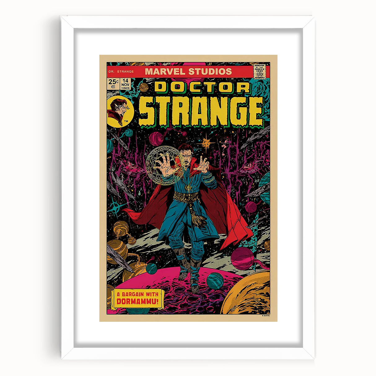 Vintage Comics Wall Art – Doctor Strange Retro Superhero Poster