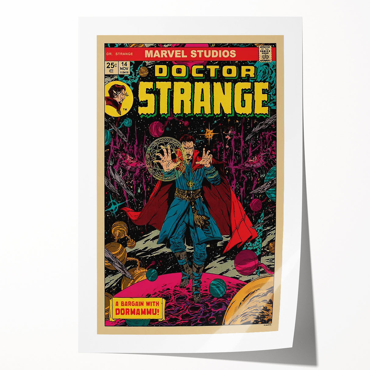 Vintage Comics Wall Art – Doctor Strange Retro Superhero Poster