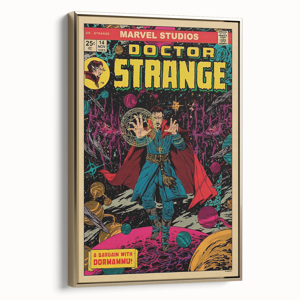 Vintage Comics Wall Art – Doctor Strange Retro Superhero Poster
