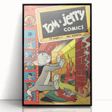 Collectible Vintage Comics Wall Art – Tom & Jerry Retro Comic Print