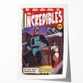 Vintage Comics Wall Art – The Incredibles Retro Superhero Poster