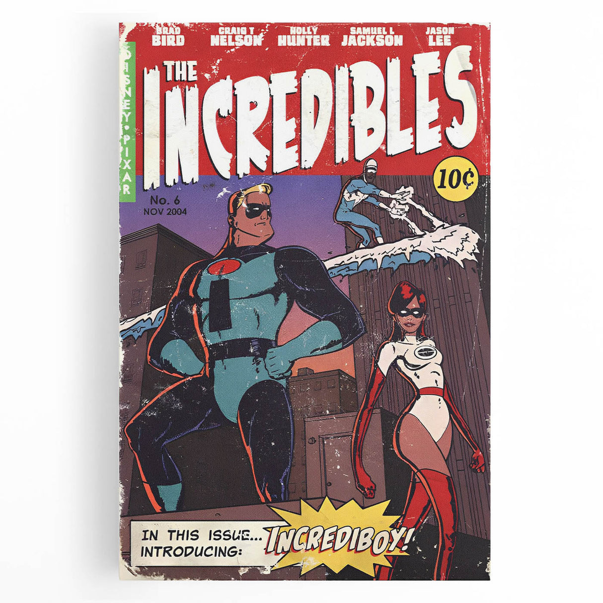 Vintage Comics Wall Art – The Incredibles Retro Superhero Poster