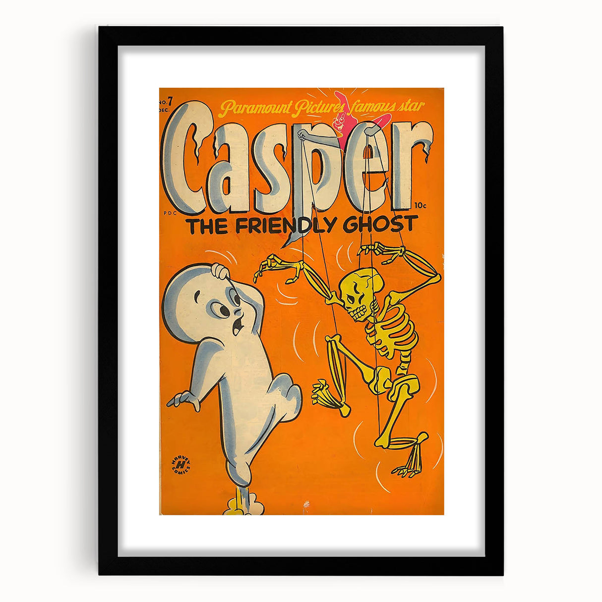 Vintage Comics Wall Art – Casper Retro Halloween Comic Poster