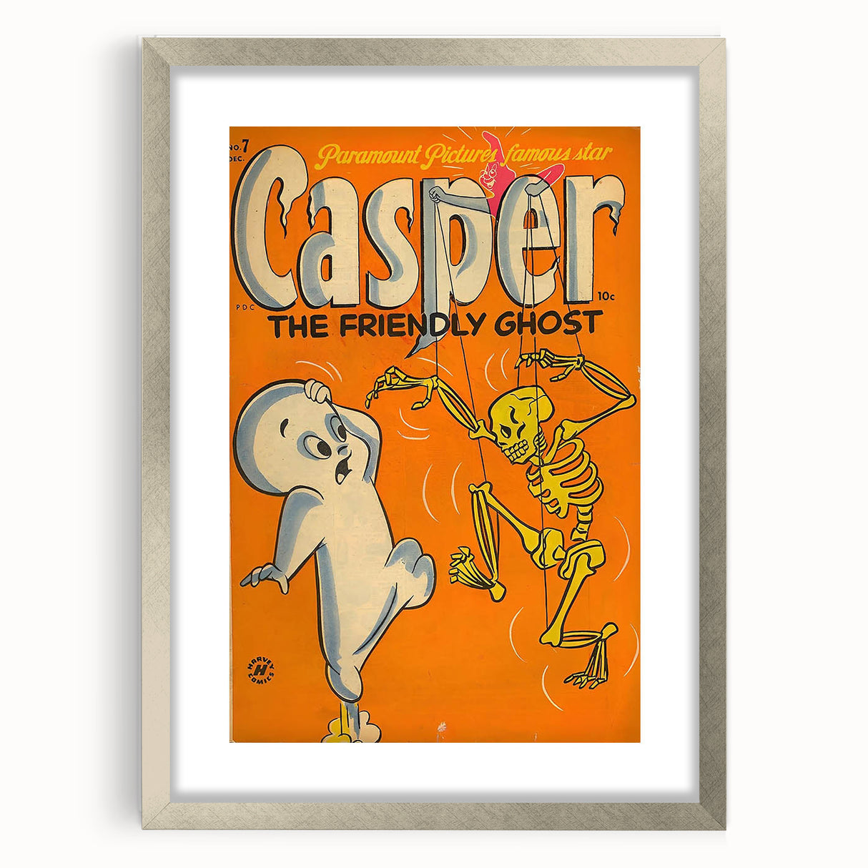Vintage Comics Wall Art – Casper Retro Halloween Comic Poster