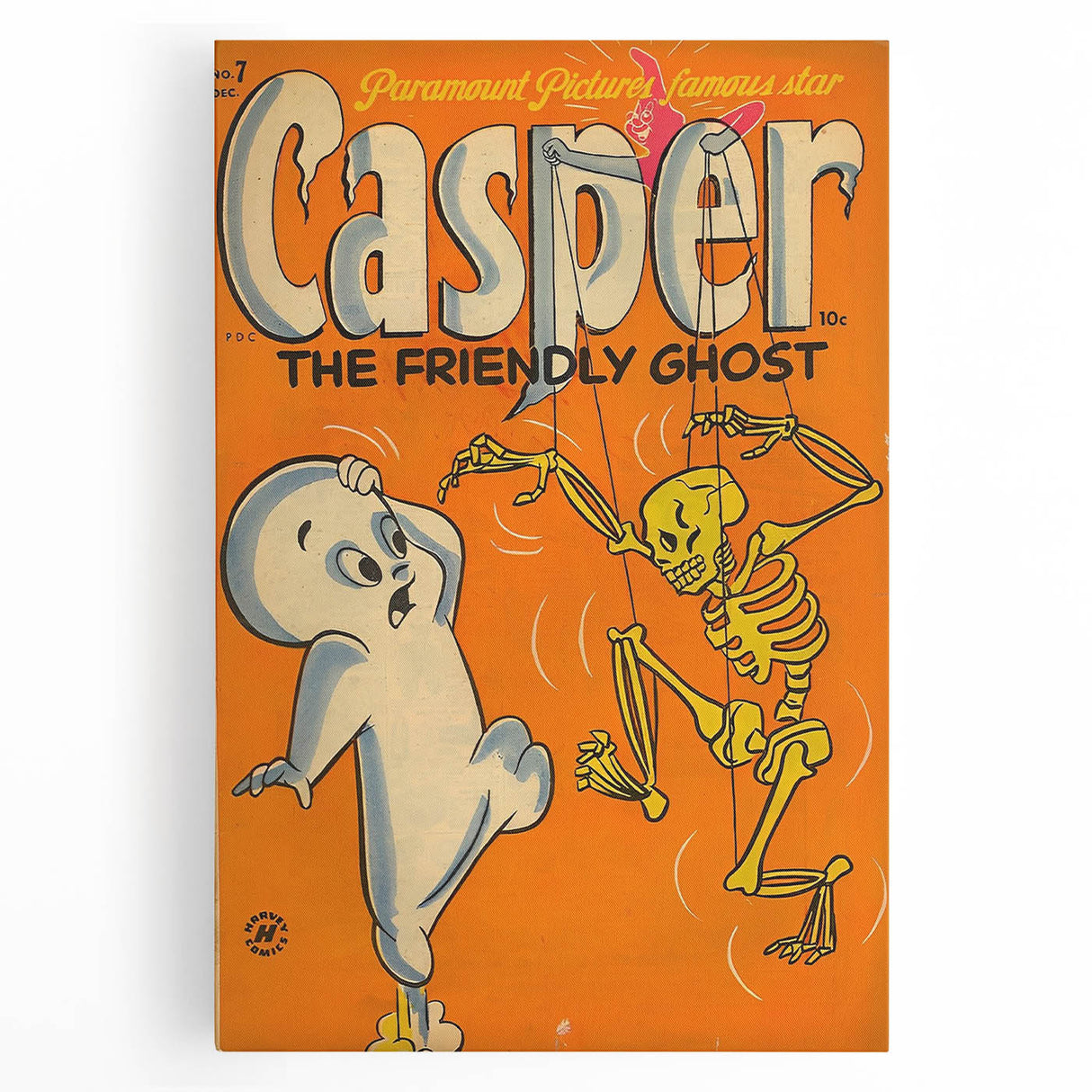 Vintage Comics Wall Art – Casper Retro Halloween Comic Poster